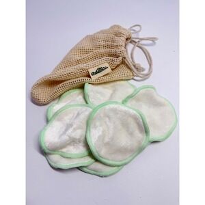 Brand New The Green Co Reusable Makeup Remover Pads 10ct Bamboo Cotton Mesh Bag
